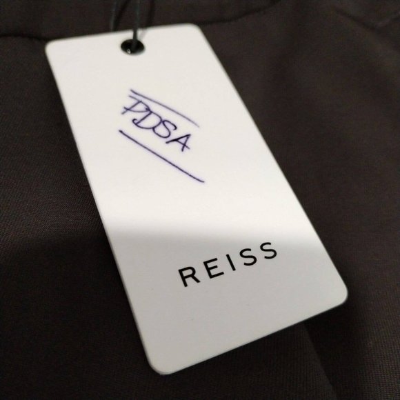 Reiss Trousers Mens 34 (34x28) Dark Aubergine Wool Nakata Drawstring Relaxed - Picture 4 of 16
